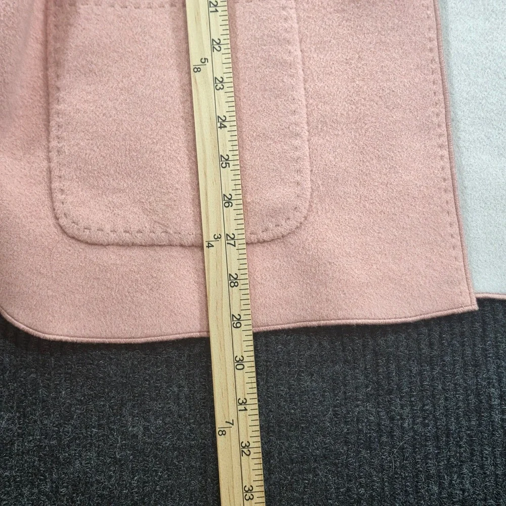 Chico's Reversible Jacket Womens 3 Pink Beige NWT Wool Blend Open Front Jacket
